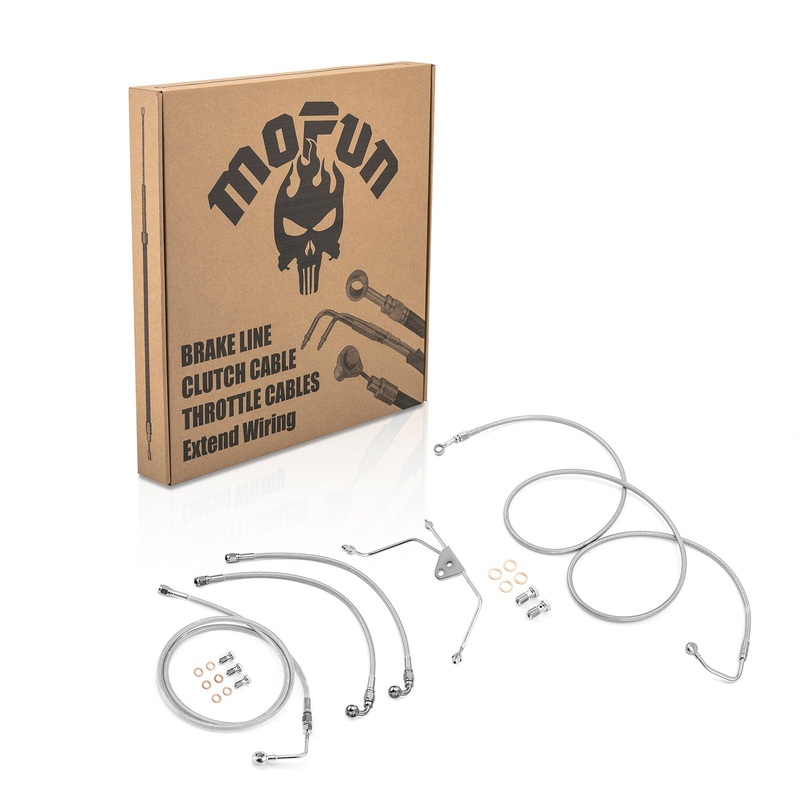 2009-2013 Harley Touring ABS Models Extended Upper and Lower Hydraulic ABS Front Brake Line (for 12″-14″ Handlebar ABS)