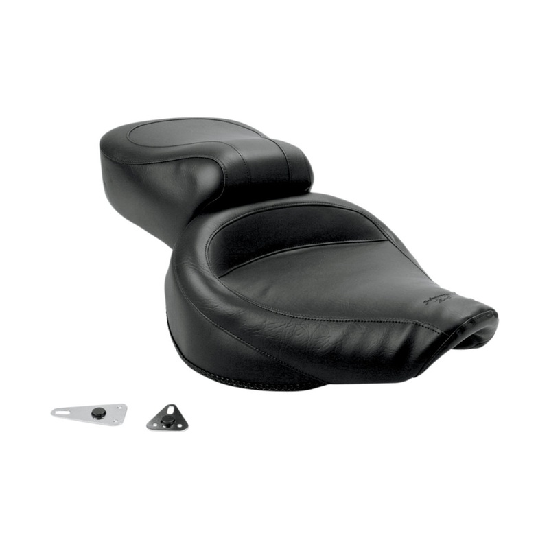 MUSTANG – Vintage Style Seat – Wide – Smooth – Black – Dyna