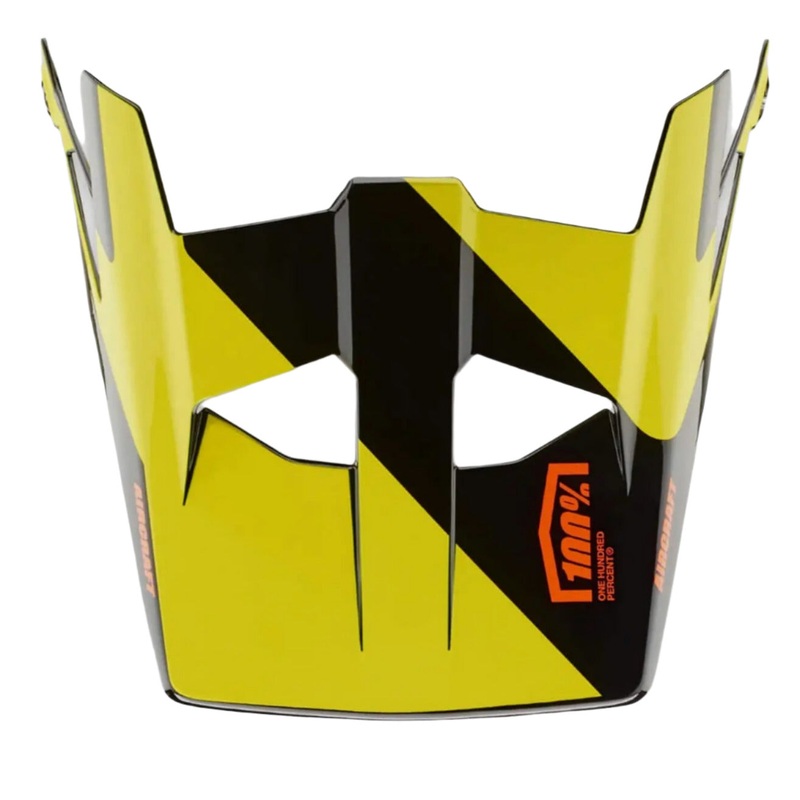 100% Aircraft Replacement Cycle Helmet Visor LTD Neon Yellow