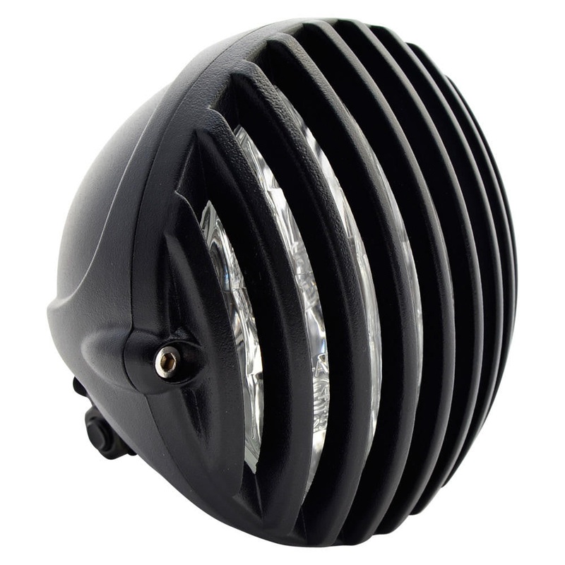 5″ Grille Motorcycle Headlight – Black