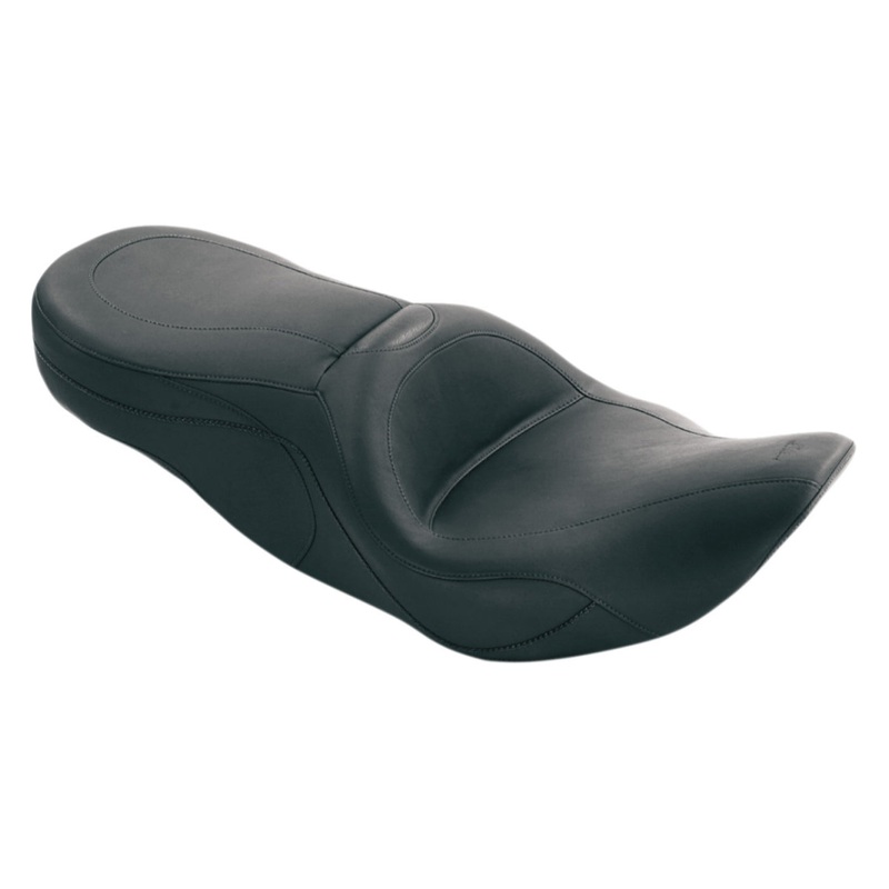 MUSTANG – One-Piece Sport 2-Up Touring Seat – Sport Seat – Plain – ’97-’07 FLHR