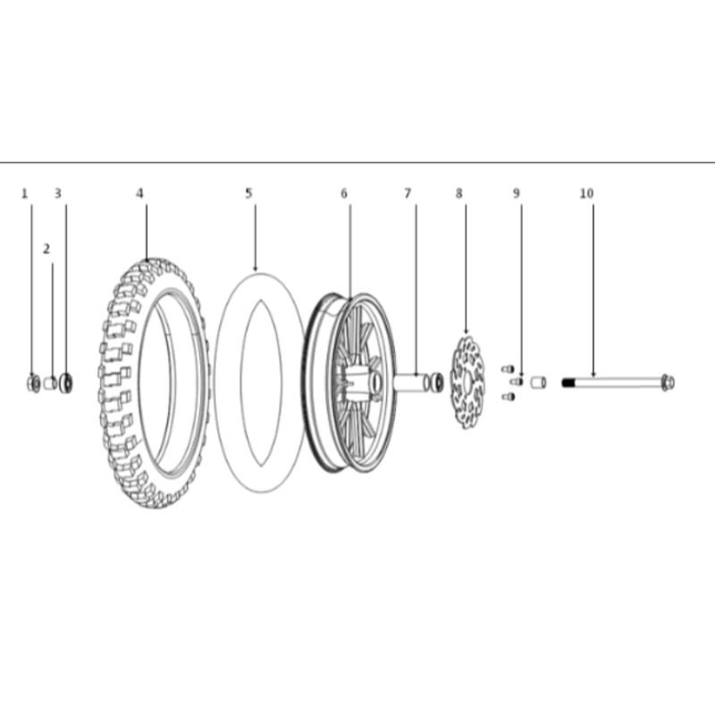 Front Brake Disc – 500W Dirt Bike