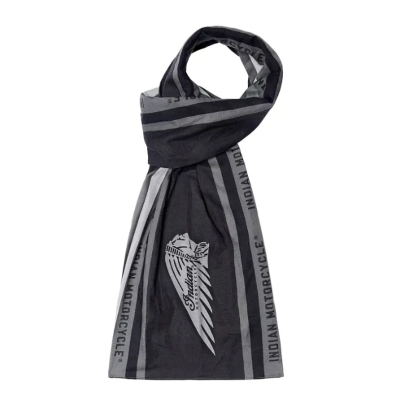 Headdress Cotton Linen Scarf, Black