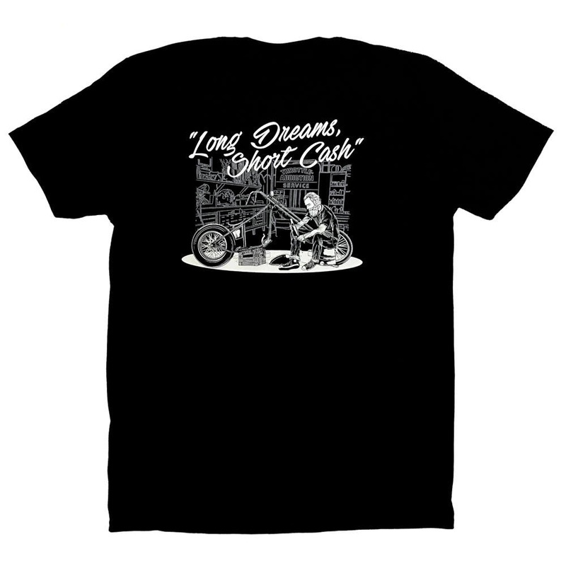 Throttle Addiction “Long Dreams – Short Cash” T-Shirt – Black