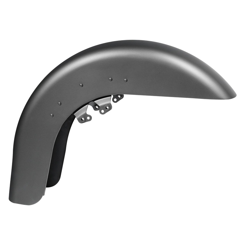 HR3 Industrial Gray Denim Motorcycle 18″ Wide Tire Front Mudguard Fender For Harley Touring Models 2014-2023