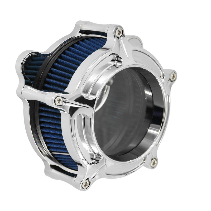 Motorcycle CNC Air Filter Blue Intake System Kit Fit Harley Dyna ’00-’17 Softail ’00-’15 Touring ’00-’07 | Mactions