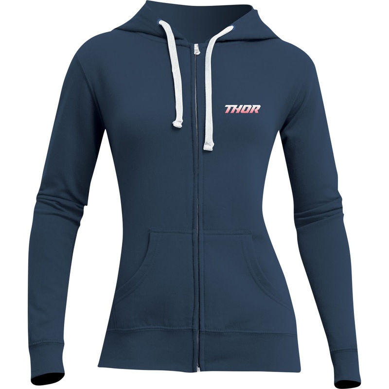 Thor Halo Zip-Up Ladies Hooded Sweatshirt Navy