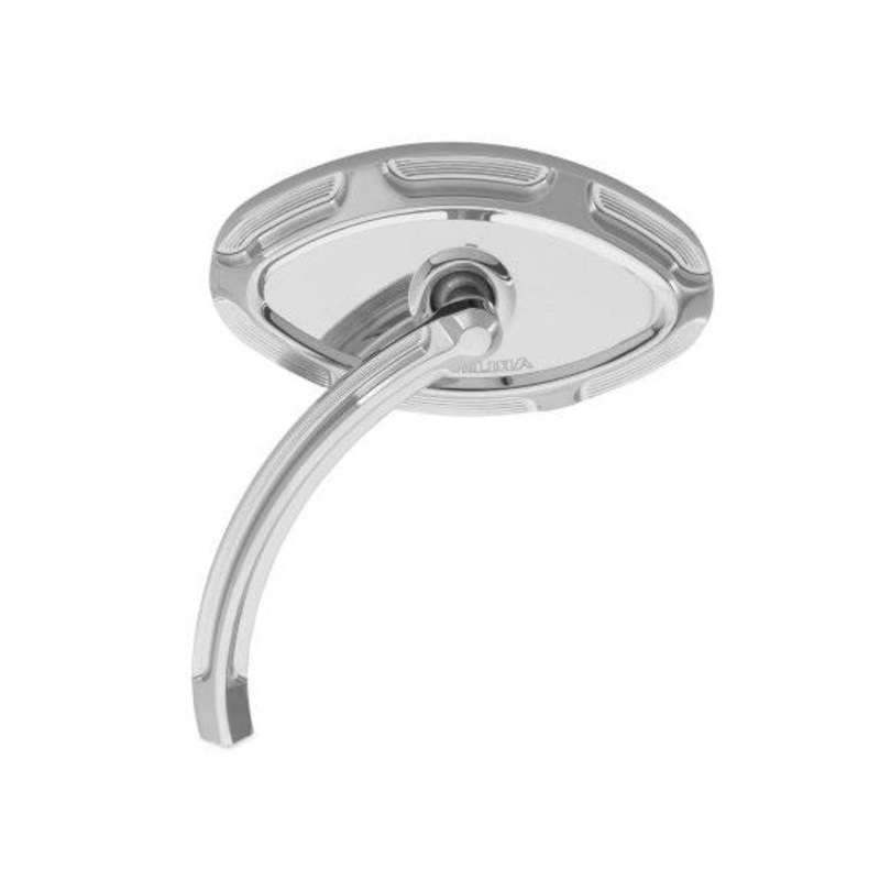 Arlen Ness Bevelled Mirror with Short Stem – CHROME. Fits LHS