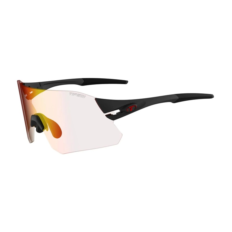 Tifosi Rail Fototec Lens Cycle Sunglasses Matt Black / Clarion Red