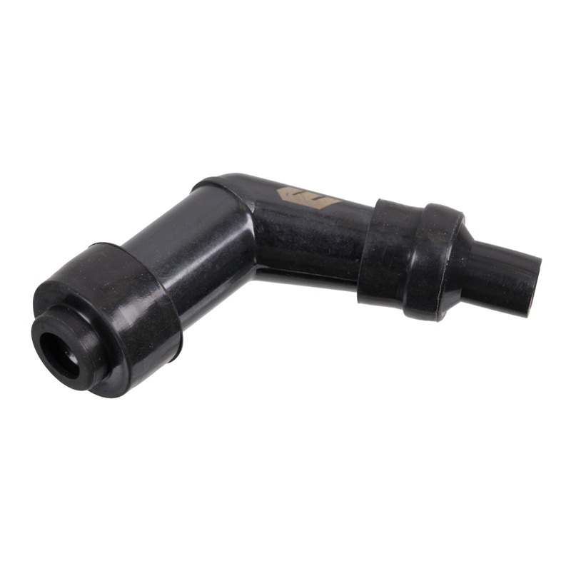 Whites Spark Plug Cap (Replaces VD05EG) Long Right Angle – Black