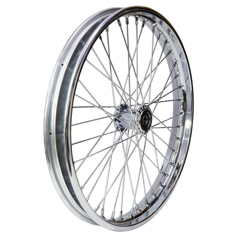 21″ X  1.85″ Chopper Spool Wheel 3/4″ Bearings – Chrome