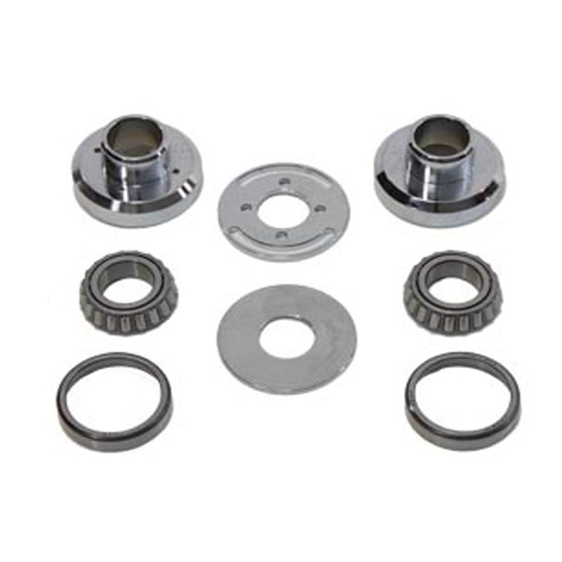 Chrome Neck Cup Kit With Hidden Fork Stop 1949-1987 Harley-Davidson Big Twins
