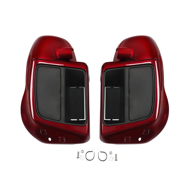 HR3 Velocity Red Sunglo 2016S Vented Lower Fairing Kit With 6.5″ Speaker Pods For Harley Touring models 2014-2024