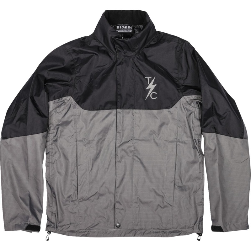 Mission Waterproof Windbreaker, Grey / Black – L