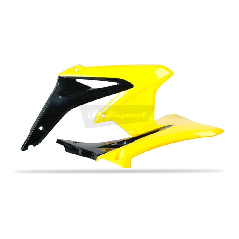 Polisport Radiator Scoops Suzuki RMZ450 (’08-’16) – Black/Yellow (Top/Bottom)
