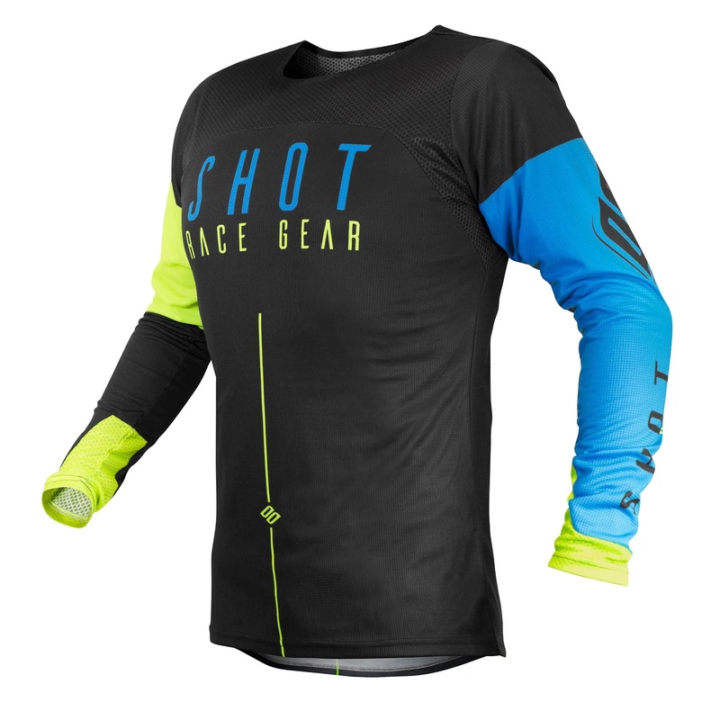 Shot Aerolite MX Jersey Alpha Blue / Neon Yellow