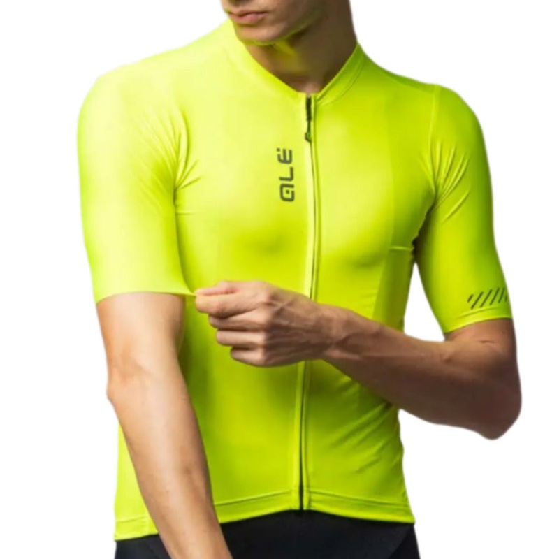Ale Clothing Colour Block SS25 Pragma Short Sleeves Cycle Jersey Yellow