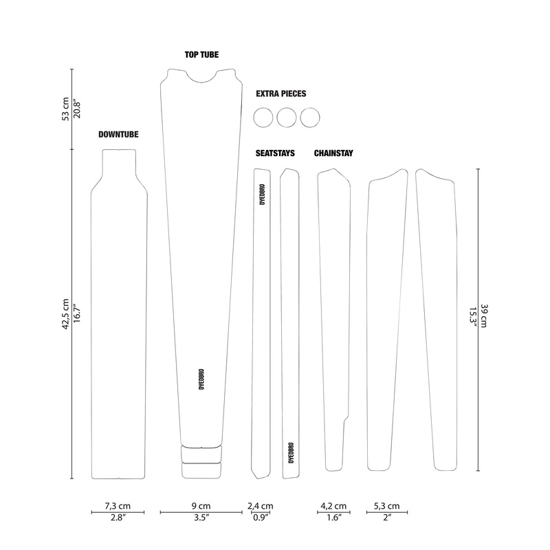 DYEDBRO Gravel Frame Protection – Clear Glitter