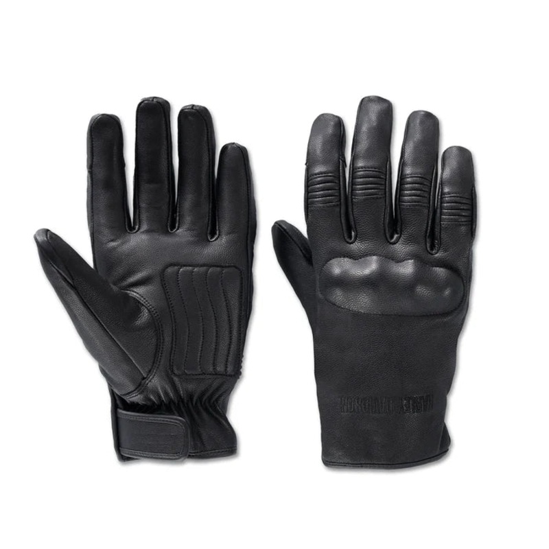 Genuine Harley-Davidson Men’s Gild Waterproof Leather Gloves – Harley Black 97116-24VM