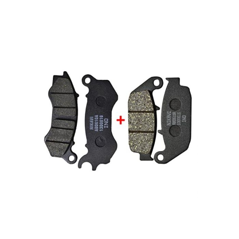 NIKAVI DP16 + DP6 Front and Rear Brake Disc Pad Compatible for Honda CB Trigger/Hornet 160 CBS