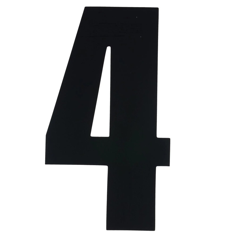Bike It Race Numbers #4 Decal Black