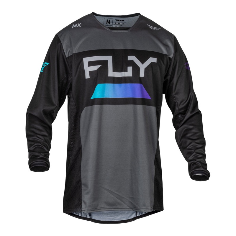 FLY Racing Kinetic Reload Jersey – Charcoal / Black / Blue Iridium