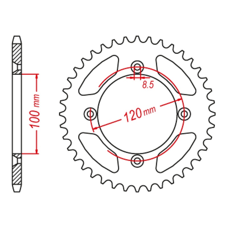 MTX 1798 Steel Rear Sprocket #420