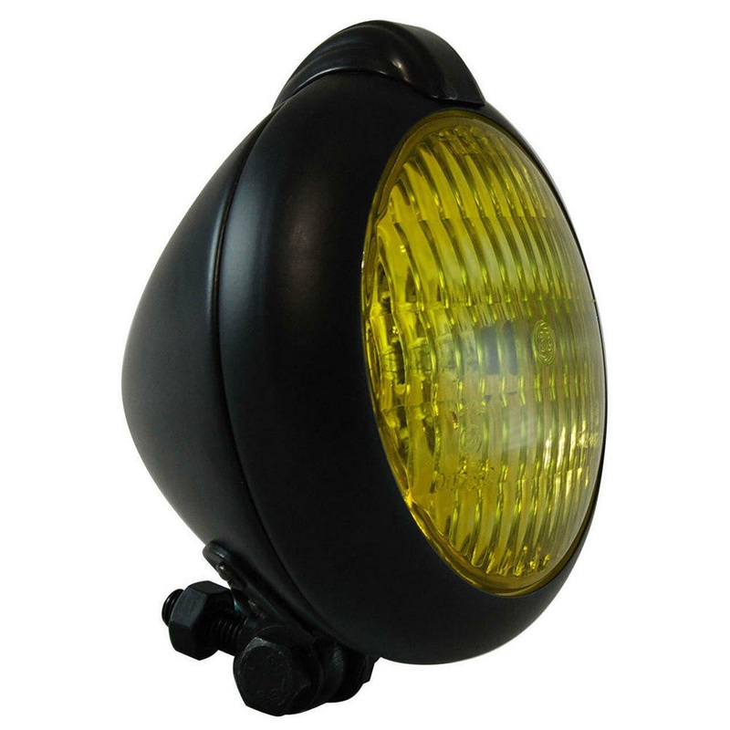 Unity Style Headlight – Black – Yellow Lens