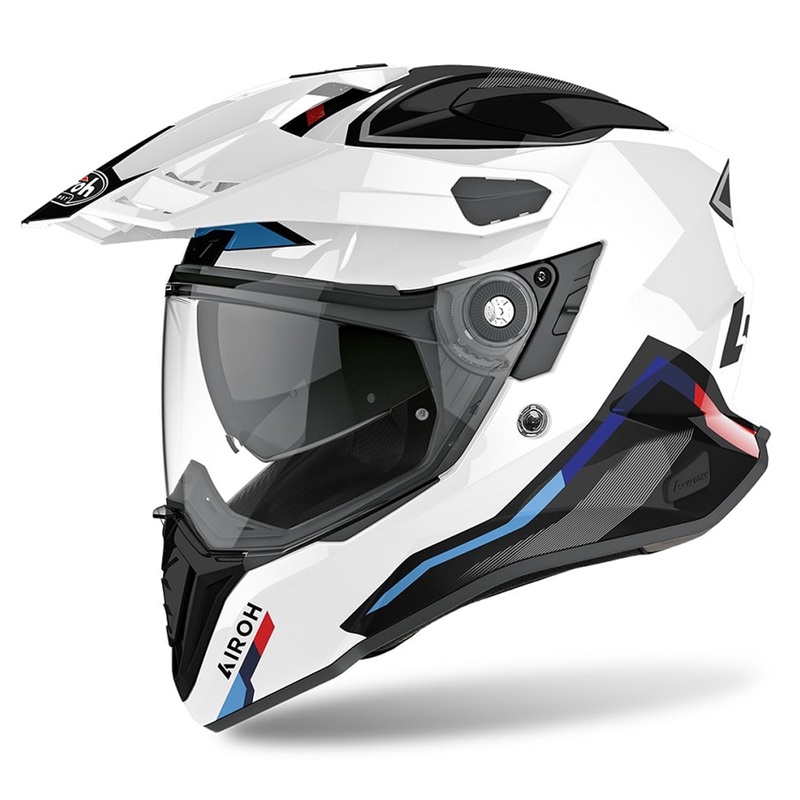 Airoh Commander ‘Factor’ Adventure Motorcycle Helmet – White Gloss – XXL
