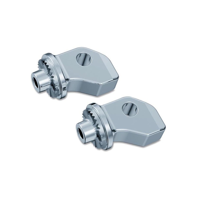 Front Splined Footpeg Mounts – Chrome. Fits Indian Scout.