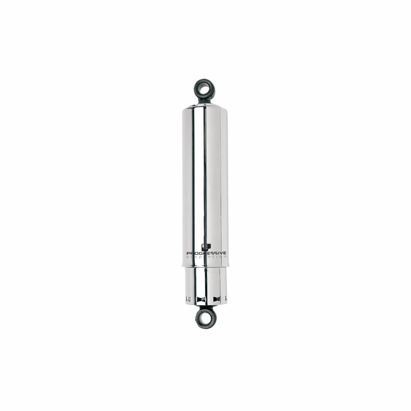 Progressive Suspension – 412 Series 13.5″ Covered Shocks – Harley Panhead Shovelhead 1958-1972 – Chrome
