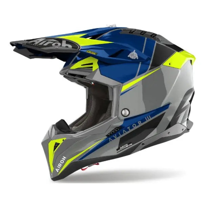 Airoh Aviator 3 Push Gloss Blue