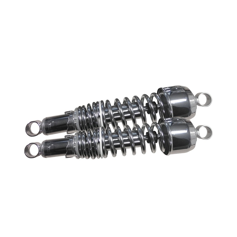 Bike It 335mm Eye To Eye Chrome Twin Shock Absorbers