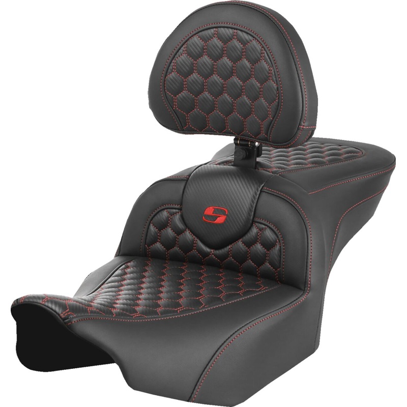 Roadsofa HC With Driver’s Backrest Seat, Red Stitch – 23+ Touring