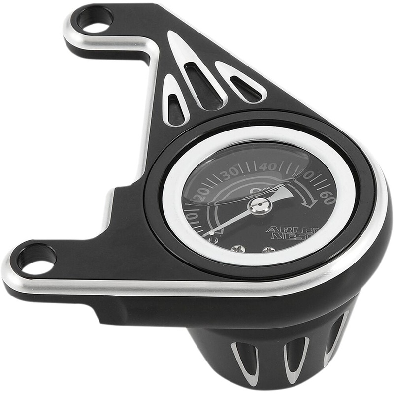 Deep Cut Oil Pressure Gauge, Black –  93+ Sportster