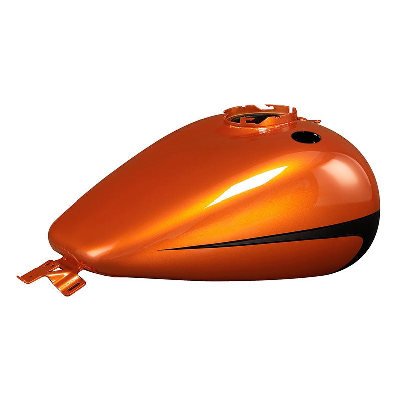 HR3 Scorched Orange / Black Denim CVO Fuel Gas Tank For 2008-2023 Harley Touring CVO Models