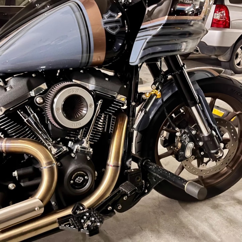 Titanium Steering Damper Kit for Harley Low Rider S ST & Fat Bob