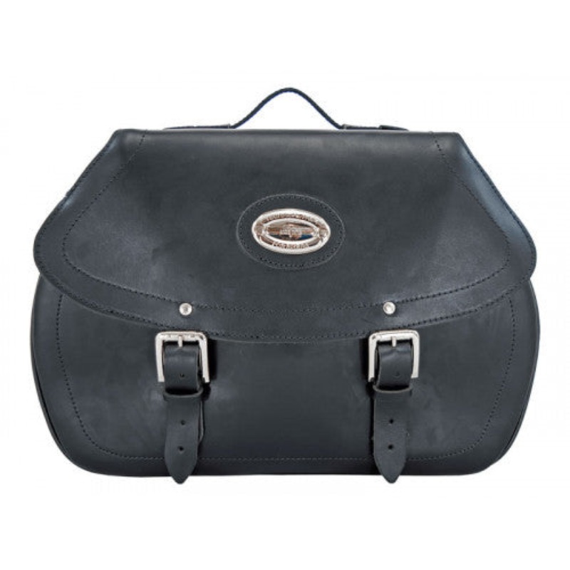 Longride Leather Saddlebags Black – 42 Liters
