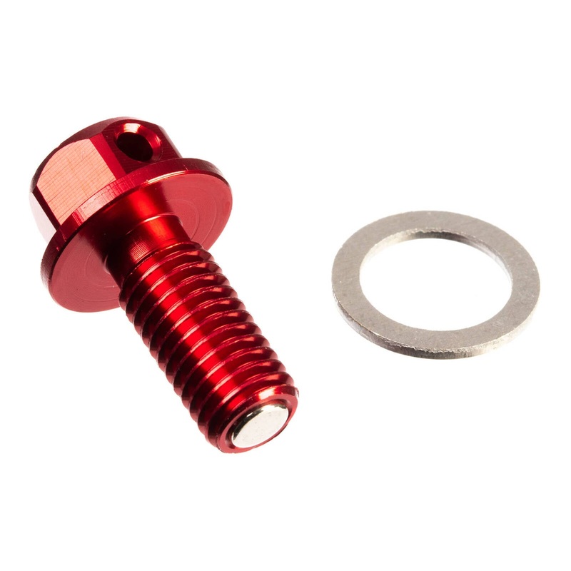 Whites Magnetic Sump Plug M10 x 22 x 1.5 – Red