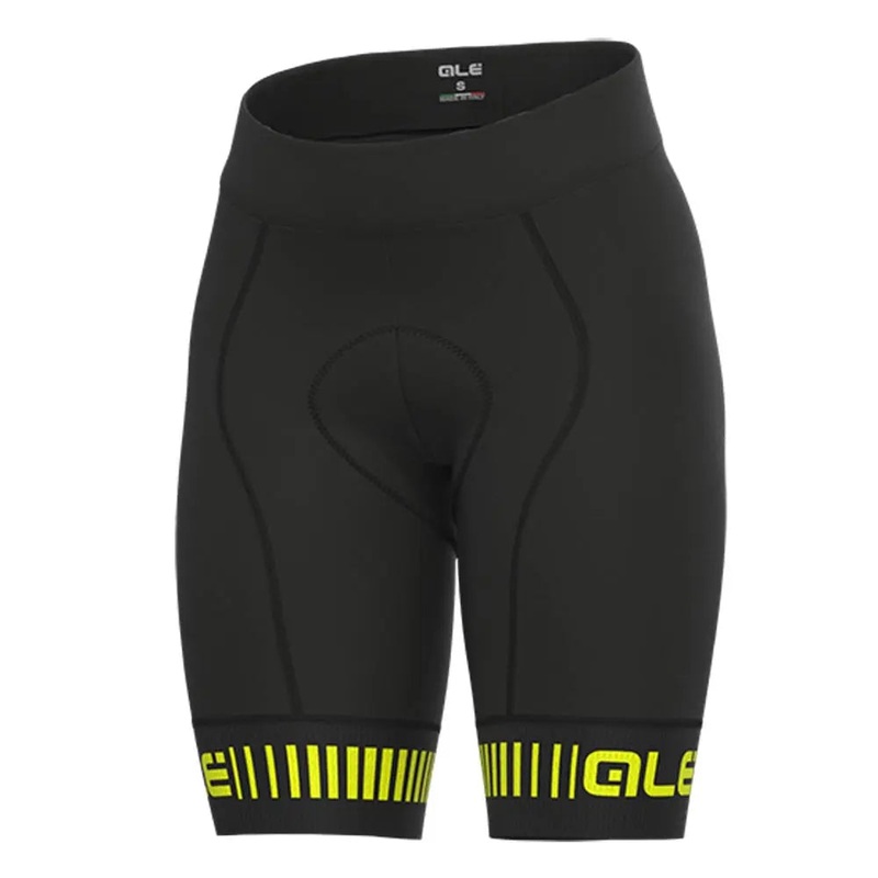 Ale Clothing Strada PR-R Ladies Cycle Shorts Black / Yellow