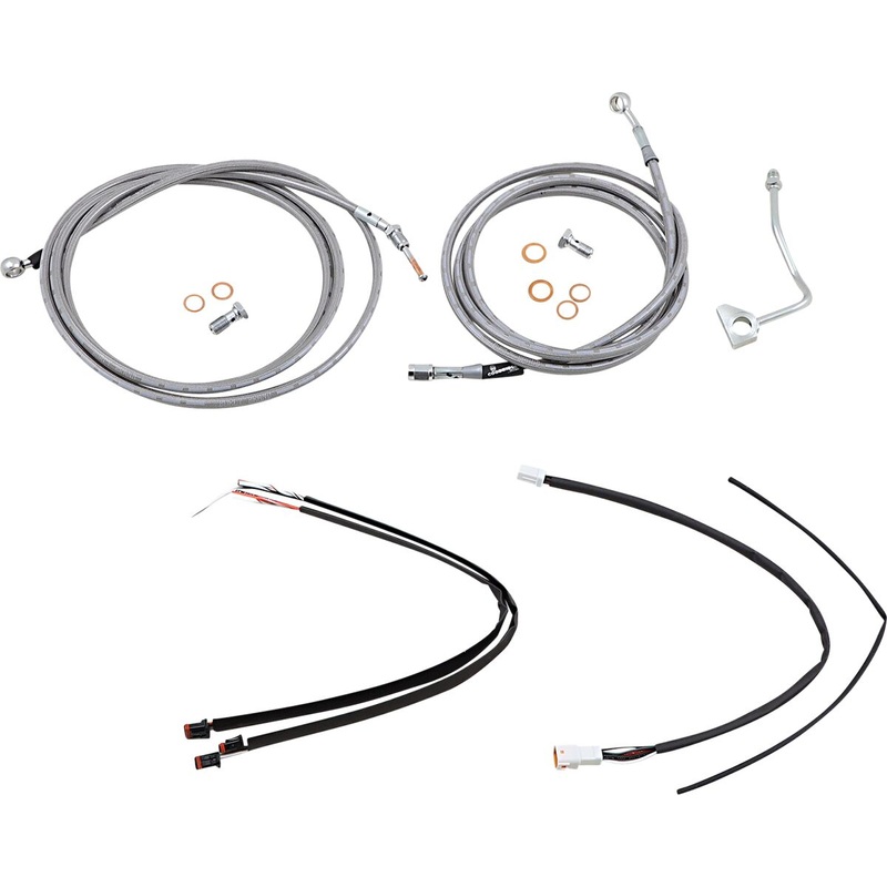 Cable Kit 18″ Braided Stainless Steel Handlebar W/Abs