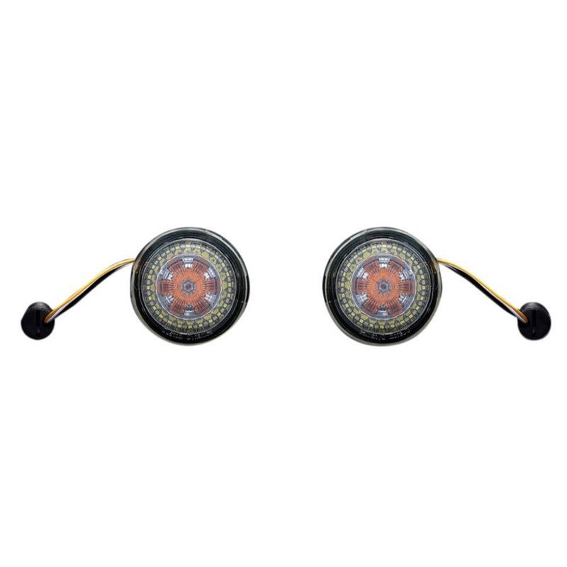 ProBEAM Amber/White Dynamic Ringz Turn Signal Inserts For Harley XL, FX, & FL models