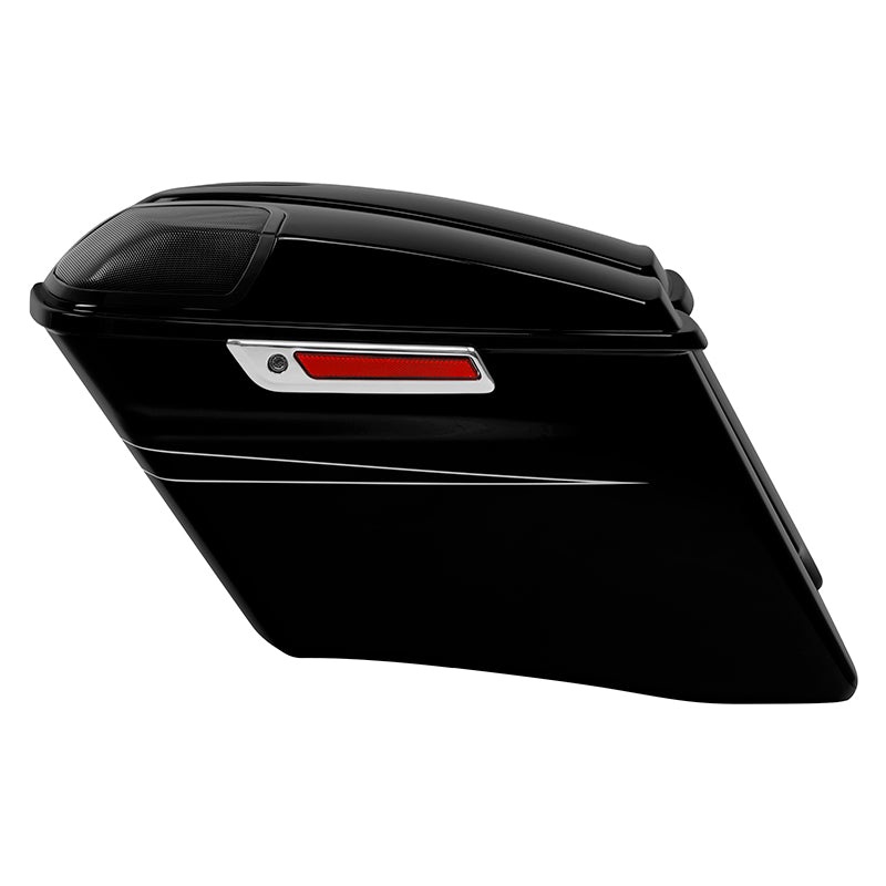 HR3 Vivid Black 2015 Special CVO Stretched Saddlebags with Speaker Lids For 14-23 Harley Touring