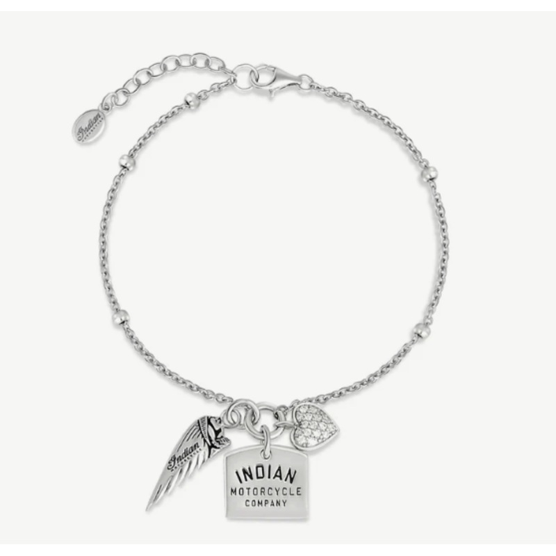 Indian Motorcycle Beaded Charm Bracelet