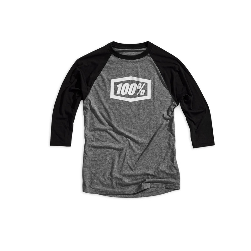 100% Icon 3/4 Tech Tee Grey / Black
