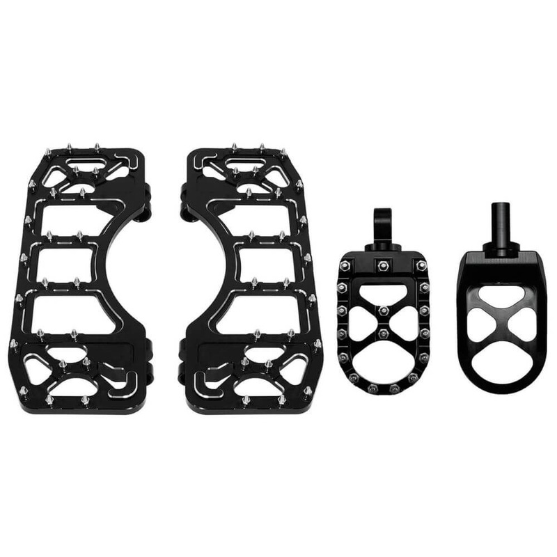 CNC Wide Floorboards Set Offroad Chopper Bobber Style Foot Pegs for Harley | Mactions