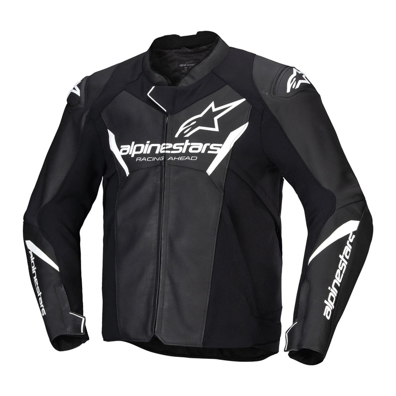 Alpinestars Faster V3 Leather Jacket Black / White