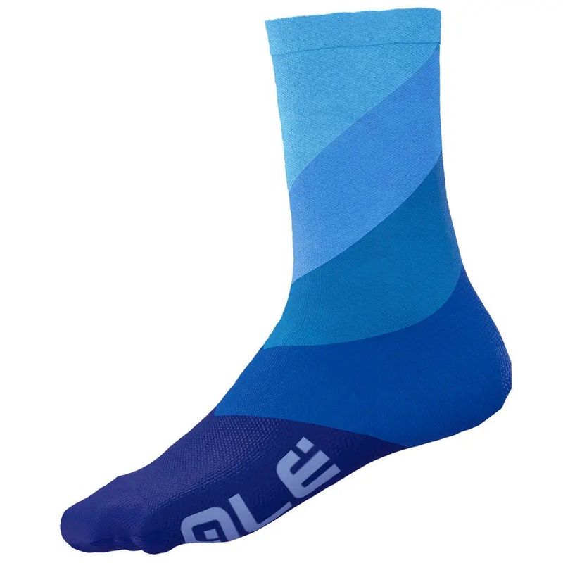 Ale Clothing Diagonal Digitopress Q-Skin 16 CM Cycle Socks Blue