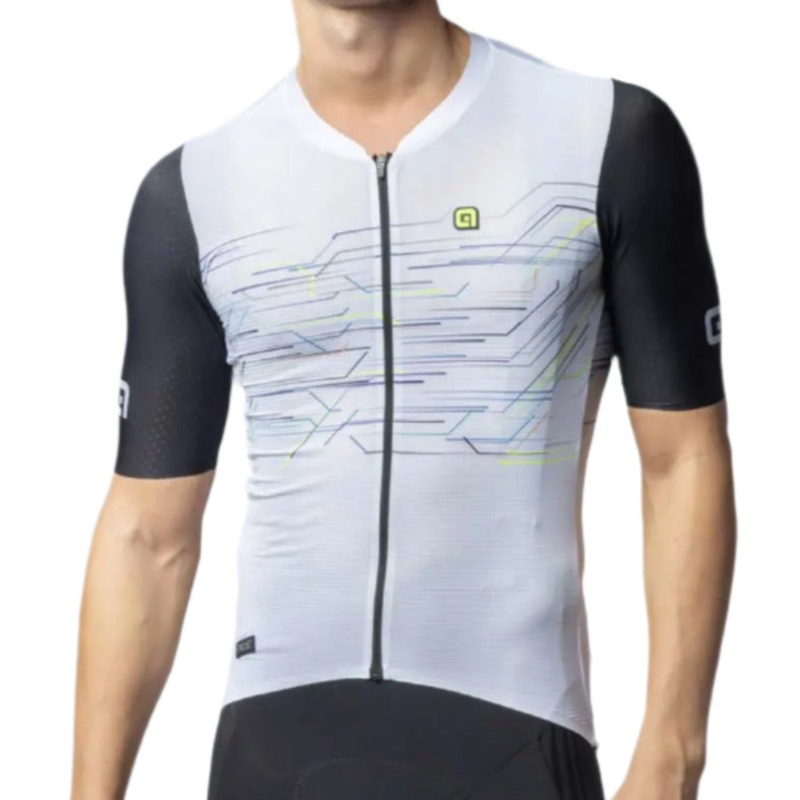 Ale Clothing Megabyte PR-E Short Sleeves Cycle Jersey White