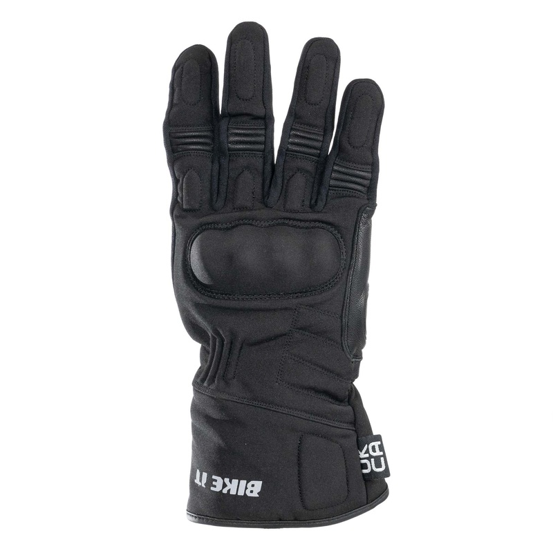 Bike It ”Triple Black” All-Seasons Motorcycle Glove – Extra Large